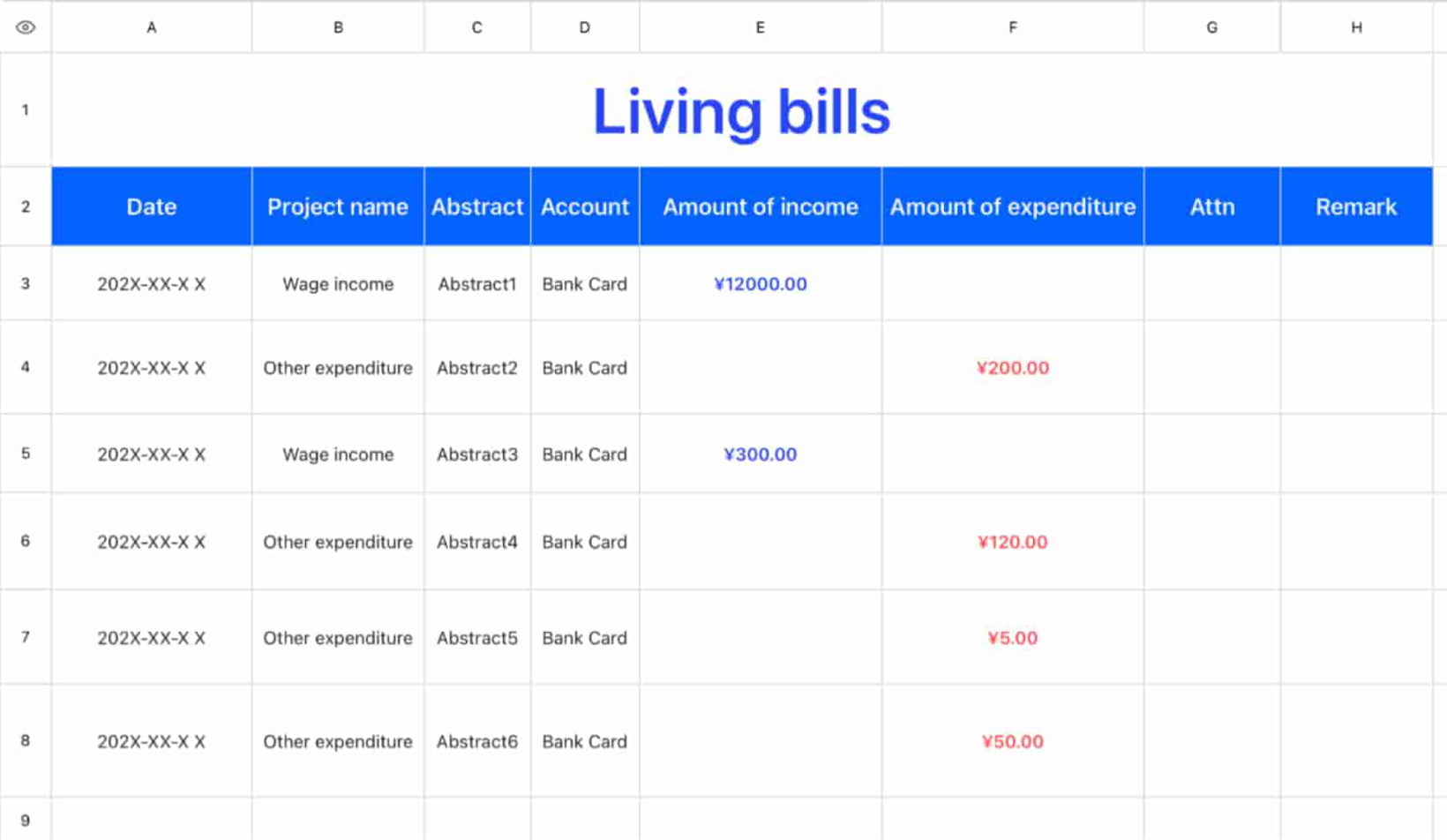 Living bills